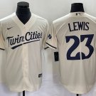 Men's / Youth MIN #23 Royce Lewis Cream Cool Base Jersey