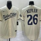 Men's & Youth MIN #26 Max Kepler Coll Player Jersey Cream