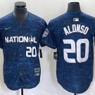 Men's NYM#20 Pete Alonso Number Royal 2023 All Star Cool Player Jersey