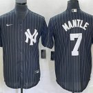 Men's 2023 NYY Mickey Mantle Player Jersey Black Pinstripe