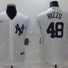 Men's NYY #48 Anthony Rizzo White Cool Base Stitched Player Jersey