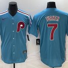 Men's PHI #7 Trea Turner Cool Player Jersey Teal
