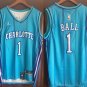 Men's Hornets #1 LaMelo Ball Retro Basketball Jersey Teal Green