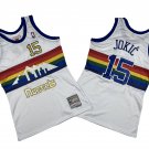 Men's Mitchell&Ness Nuggets #15 Nikola Jokic Swingman Retro Jersey White