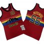 Men's Mitchell&Ness Nuggets #55 Dikembe Mutombo Swingman Stitched Jersey Red