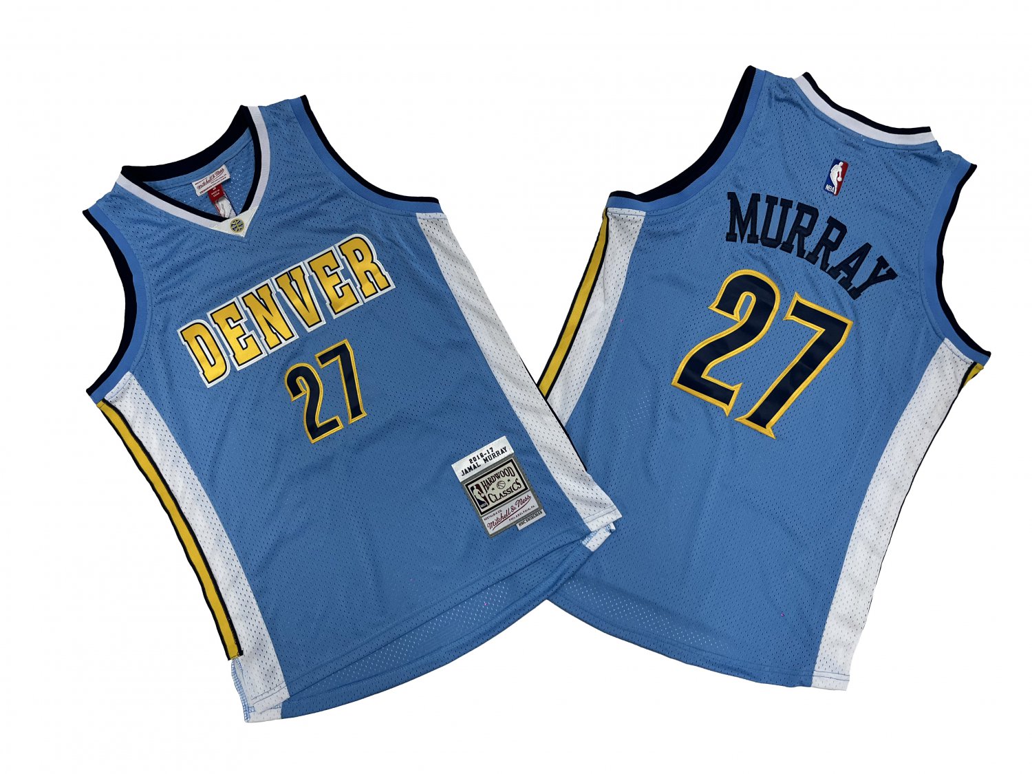 Men's Mitchell&Ness Nuggets #27 Jamal Murray Swingman Stitched Jersey Blue