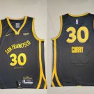 Men's Warriors #30 Stephen Curry Basketball City Jersey Black 2024