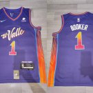 Men's Suns #1 Devin Booker Basketball Jersey Purple 2024 City Edition