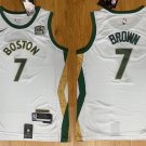 Men's Celtics #7 Jaylen Brown Basketball Jersey White 2024 City Edition
