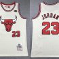 Men's Mitchell & Ness Bulls #23 Michael Jordan Jersey Cream White