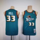 Youth Detroit Pistons #33 Grant Hill Mitchell & Ness Basketball Jersey Green