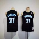 Youth Timberwolves #21 Kevin Garnett Mitchell & Ness Basketball Jersey Black