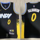 Men's Pacers #0 Tyrese Haliburton City Basketbsall Jersey Black 2024