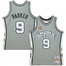 Men's Spurs Tony Parker Mitchell & Ness Gray Hall of Fame Class of 2023 Throwback Swingman Jersey
