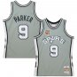Men's Spurs Tony Parker Mitchell & Ness Gray Hall of Fame Class of 2023 Throwback Swingman Jersey