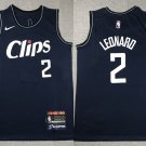 Men's Clippers #2 Kawhi Leonard Basketball Jersey Navy Blue 2024