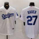 Men's LAD #27 Trevor Bauer White Stitched Player Jersey