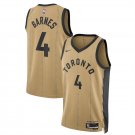 Men's Youth Raptors #4 Scottie Barnes City Basketball Jersey Golden 2024