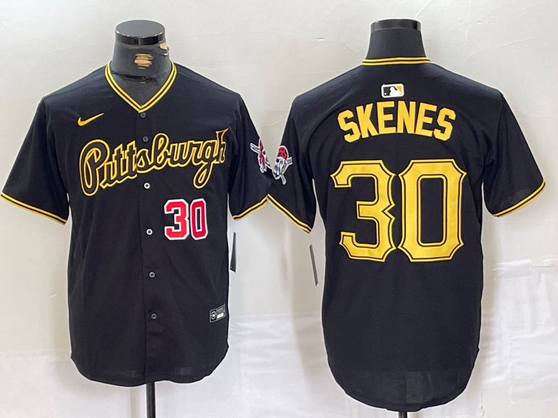 Any Size PIT #30 Paul Skenes Black Cool Player Jersey