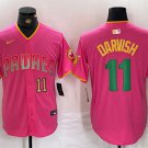 Any Size SDP #11 Yu Darvish Pink Stitched Cool Player Jersey