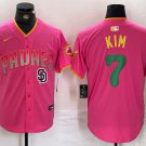 Men's SDP #7 Ha-Seong Kim Pink Stitched Cool Player Jersey