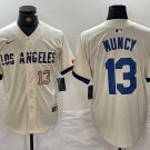 Men's LAD #13 Max Muncy Cream City Stitched Cool Player Jersey