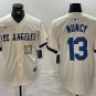 Men's LAD #13 Max Muncy Cream City Stitched Cool Player Jersey