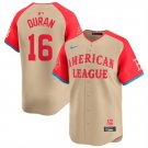 Any Size American League #16 Jarren Duran Cream 2024 All-Star Stitched Jersey
