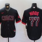 Any Size CIN #77 Rece Hinds Black 2023 City Connect Cool Base Stitched Jersey