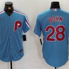 Men's PHI #28 Alec Bohm Blue Cool Base Stitched Jersey