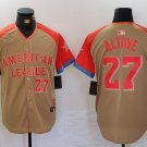 Any Size HOU #27 Jose Altuve Number Cream 2024 All Star Jersey