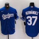 Any Size LAD #37 Teoscar Hernandez 2024 Blue Stitched Player Jersey