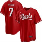 Any Size CIN #7 Spencer Steer Red Stitched Cool Player Jersey