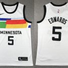 Men's Timberwolves #5 Anthony Edwards City Jersey White 2023