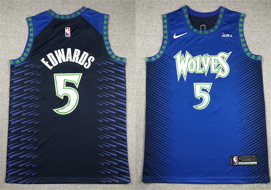 Men & Youth Anthony Edwards Minnesota Timberwolves 75th aniversary  city jersey blue
