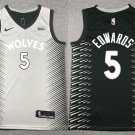 Men's Timberwolves #5 Anthony Edwards 2024 City Basketball Jersey Gray Black