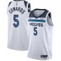 Men's Youth Timberwolves #5 Anthony Edwards White Stitched Basketball Jersey