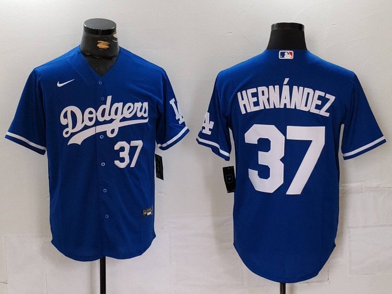 Any Size LAD #37 Teoscar Hernandez 2024 Number Blue Player Jersey