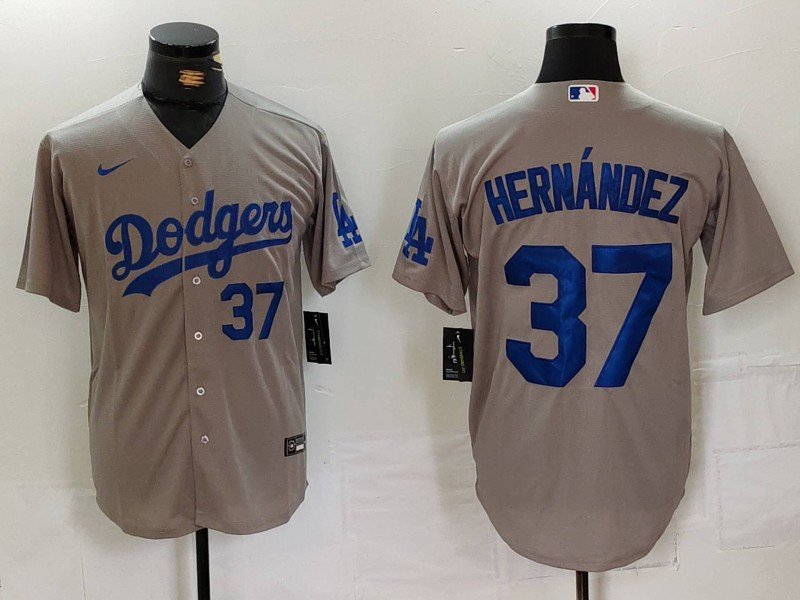 Any Size LAD #37 Teoscar Hernandez 2024 Number Grey Player Jersey