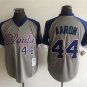 Men's ATL #44 Hank Aaron Mitchell & Ness Gray Pullover Throwback Jersey