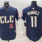 Any Size CLE #11 Jose Ramirez Number Navy 2024 City Connect Player Jersey