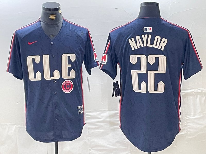 Any Size Guardians #22 Josh Naylor Big Logo Navy 2024 City Cool Player Jersey