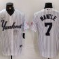 Men's Yankees #7 Mickey Mantle 3nd White Pinstripe Fashion Cool Base Jersey