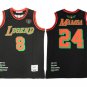 Men's Front #8 Back #24 Mamba Grinch BLACK/RED/GREEN Basketball Jersey