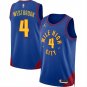 Any Size Denver Nuggets #4 Russell Westbrook Blue 2024 Statement Edition Stitched Jersey