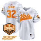 Men's Tennessee Volunteers #32 Drew Beam White Pinstripe 2024 Champions Vapor Player Jersey