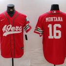 Men's San Francisco 49ers #16 Joe Montana Red Mexico Cool Base Stitched Jersey