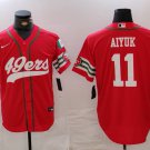 Men's San Francisco 49ers #11 Brandon Aiyuk Red Mexico Cool Base Stitched Jersey