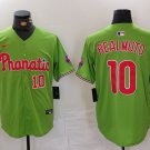 Men's PHI #10 JT Realmuto Number Green Stitched Cool Player Jersey