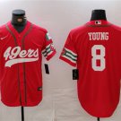 Men's San Francisco 49ers #8 Bryant Young Red Mexico Cool Base Stitched Jersey